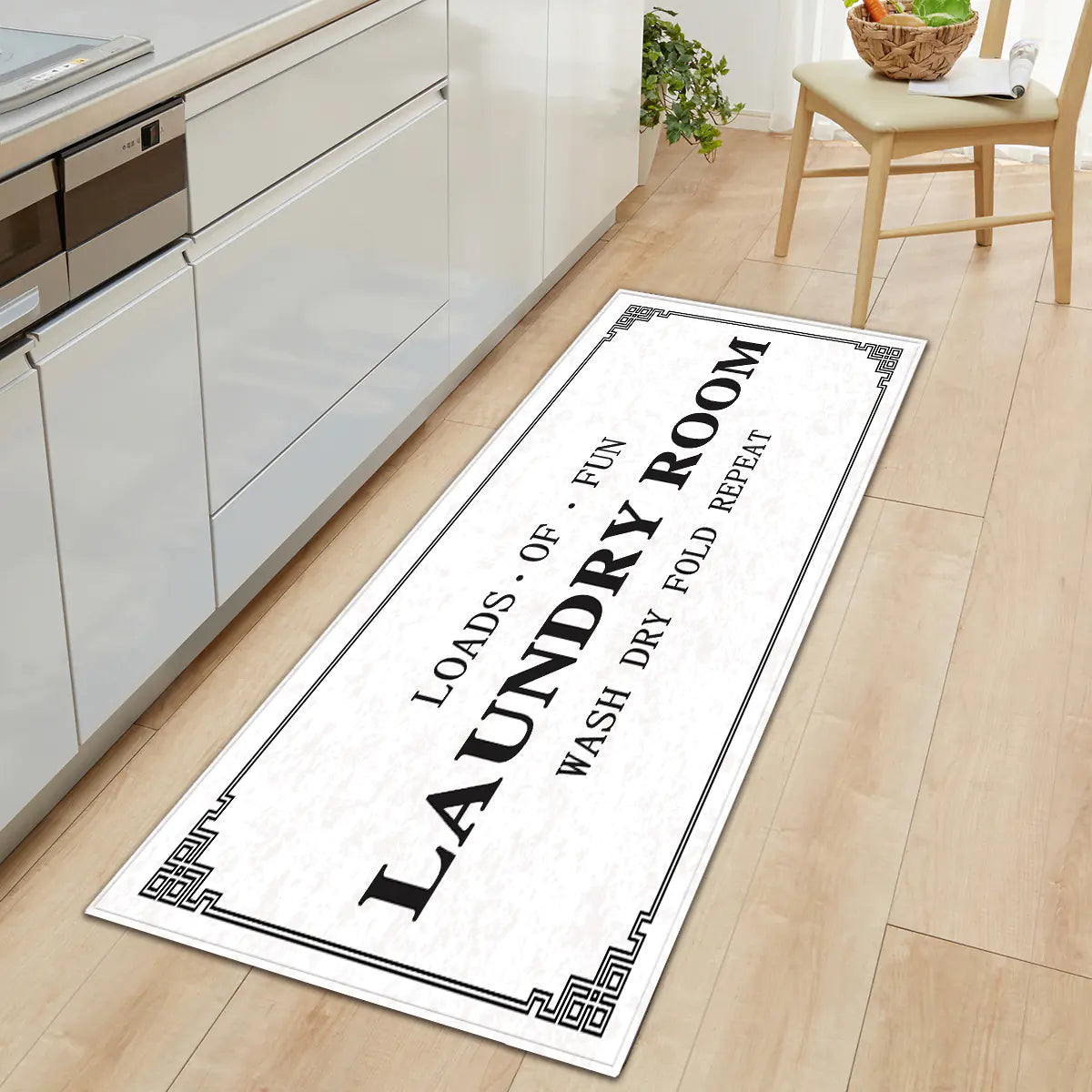 Geometric Kitchen Floor Mats – Non-Slip, Waterproof & Stylish