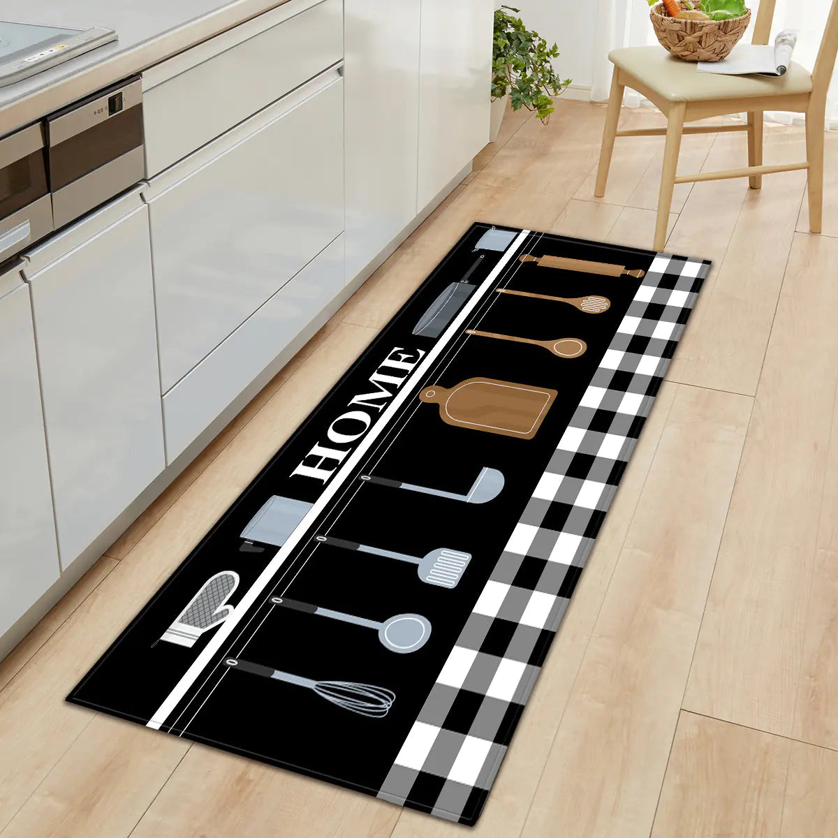 Geometric Kitchen Floor Mats – Non-Slip, Waterproof & Stylish