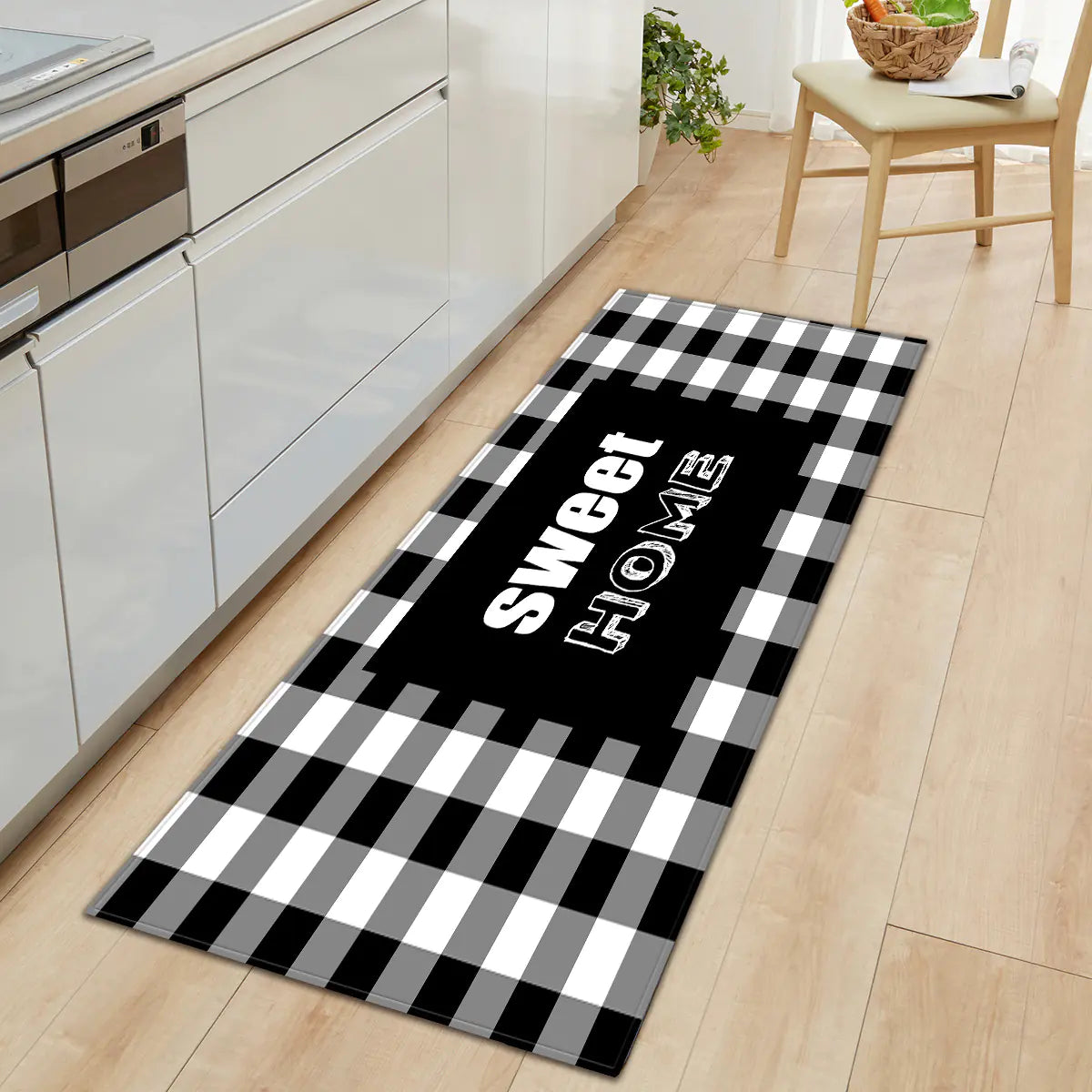 Geometric Kitchen Floor Mats – Non-Slip, Waterproof & Stylish
