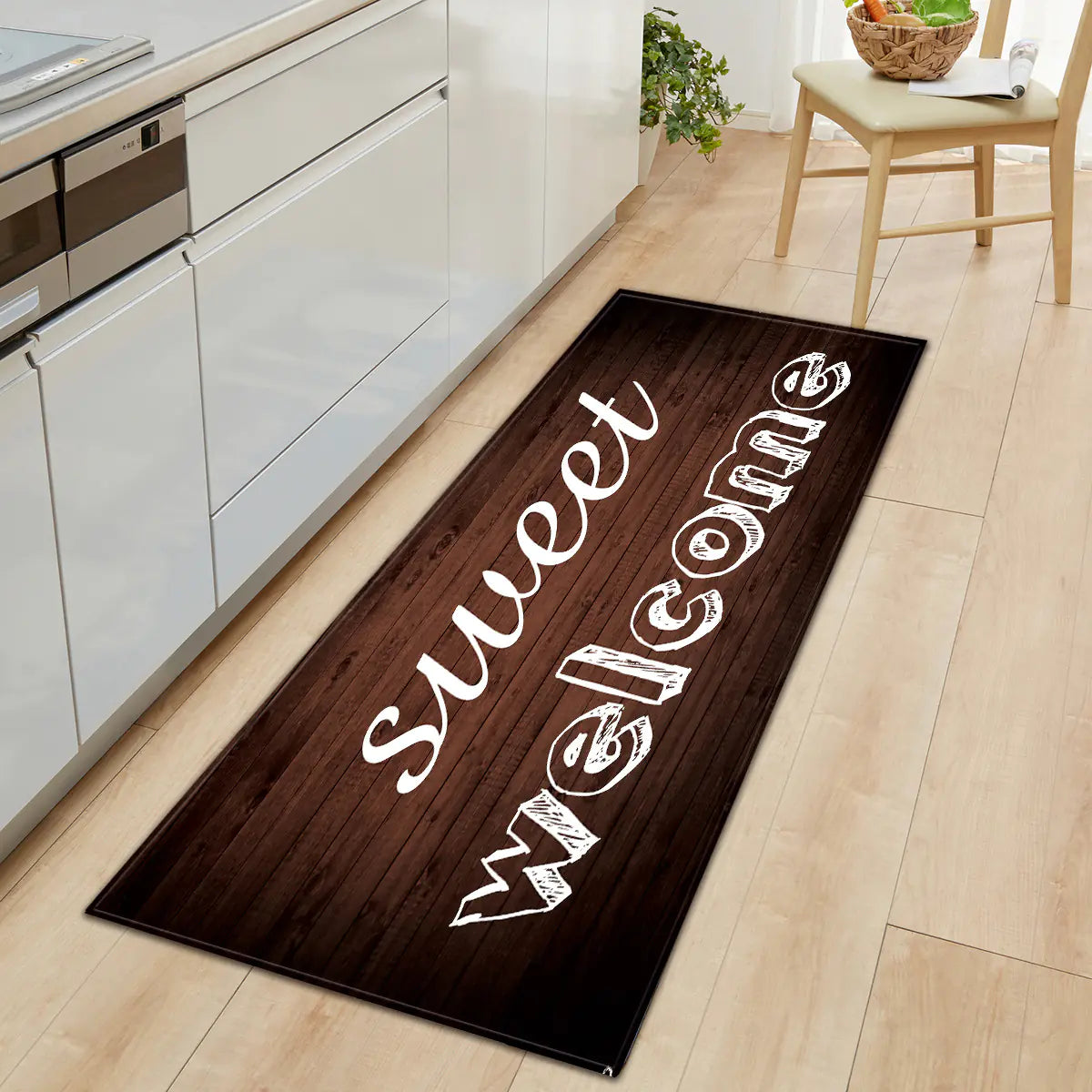Geometric Kitchen Floor Mats – Non-Slip, Waterproof & Stylish
