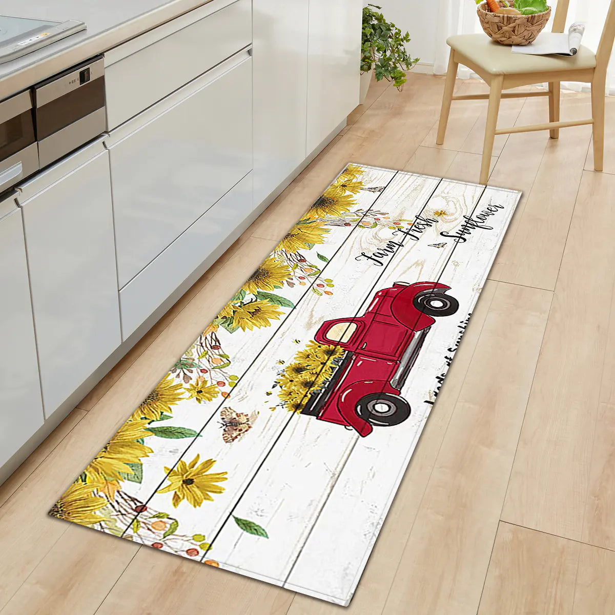 Geometric Kitchen Floor Mats – Non-Slip, Waterproof & Stylish