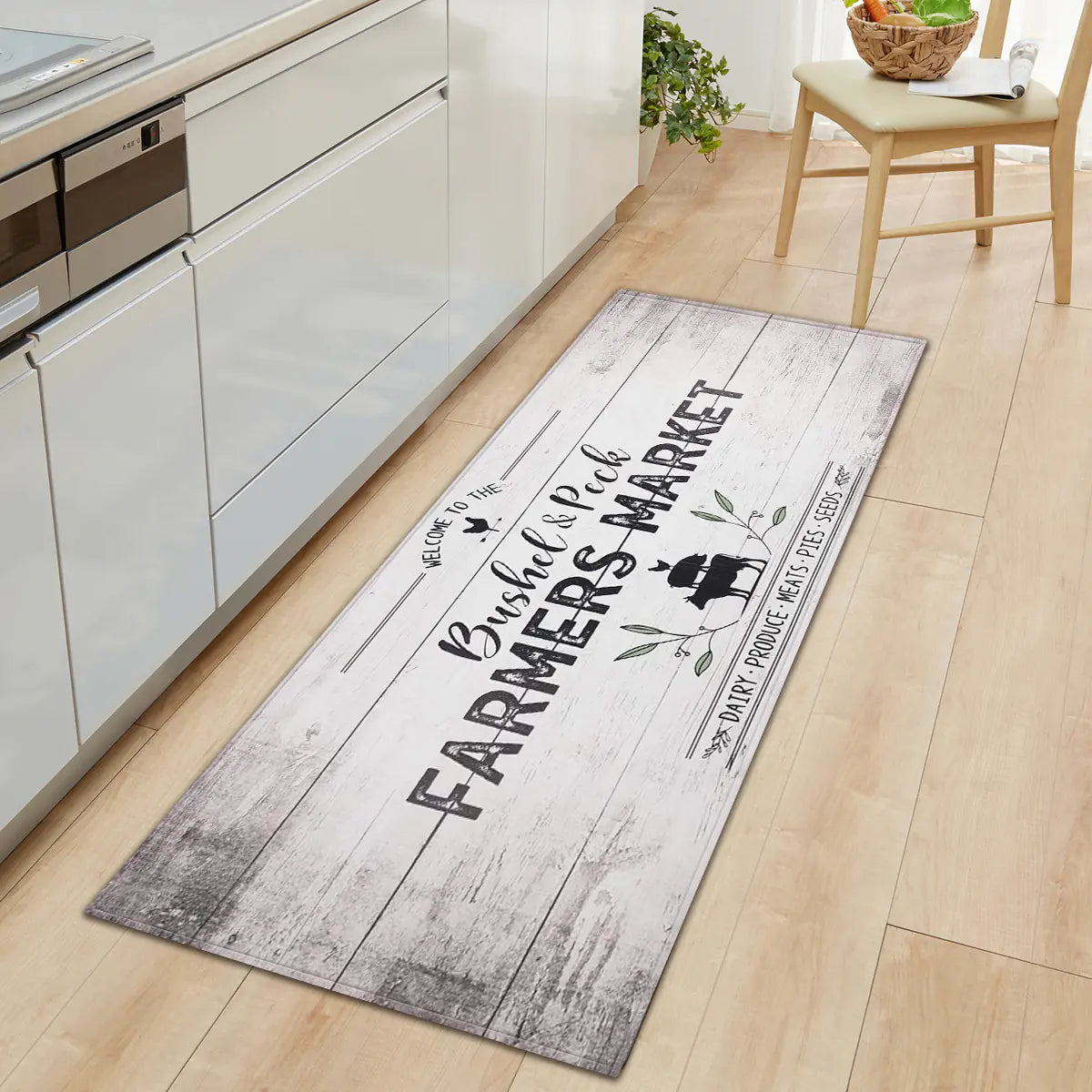 Geometric Kitchen Floor Mats – Non-Slip, Waterproof & Stylish