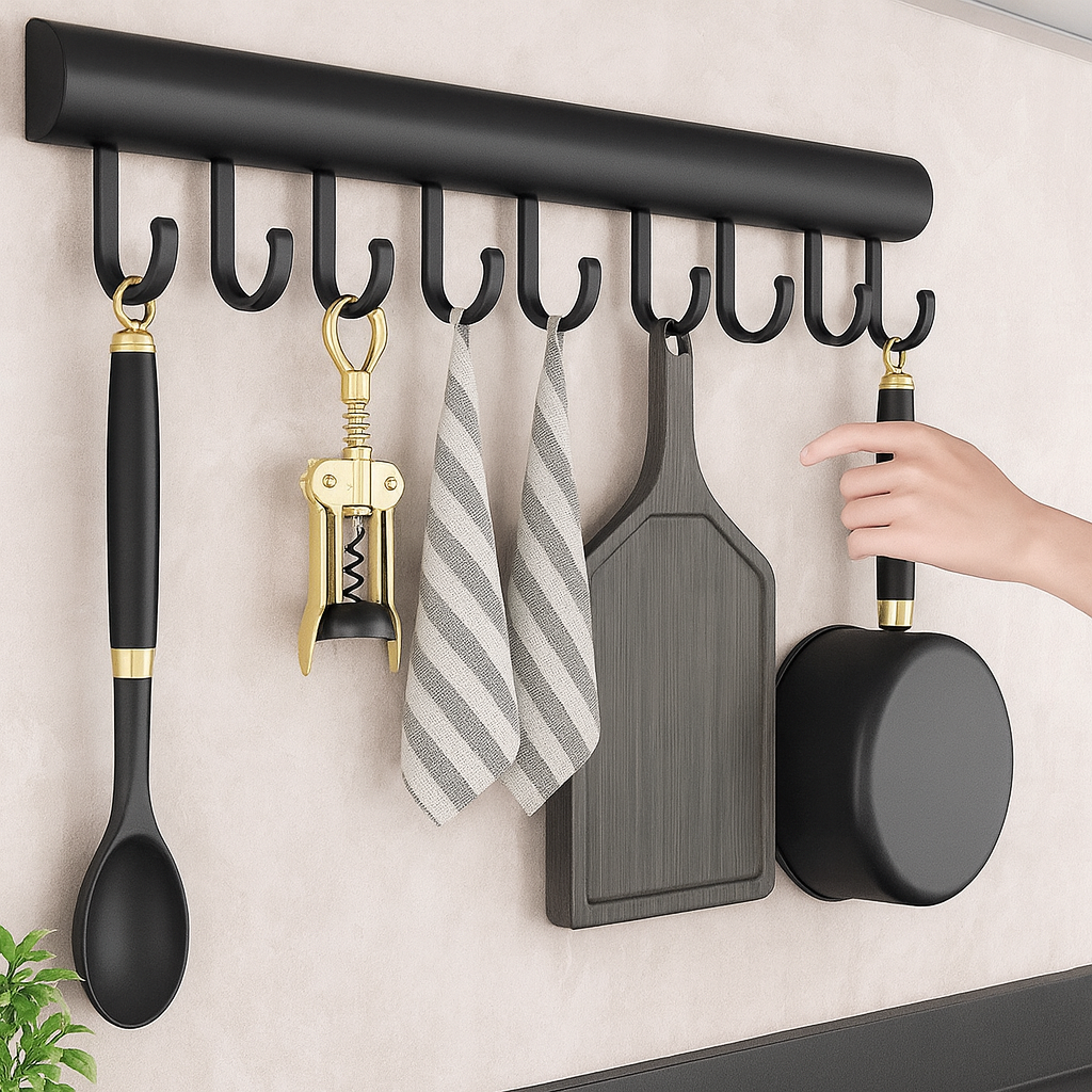 Wall-Mounted Kitchen Utensil Organizer – For Home & Restaurant Use