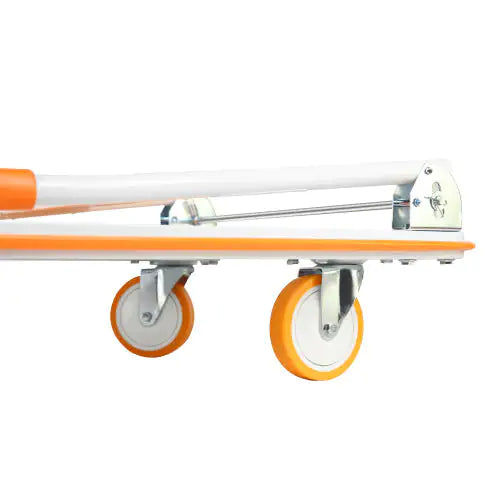 Foldable Cart Cart Cart - 660 Lb Capacity Heavy Duty Mobile Platform Trolley - Folding And Rolling White And Orange Flat Cart Unavailable Platforms- Welfel , Temu