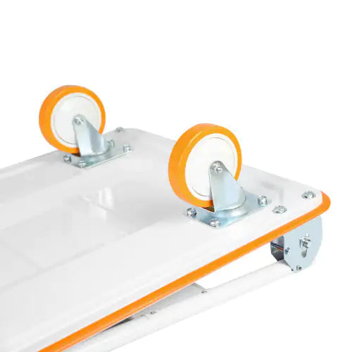 Foldable Cart Cart Cart - 660 Lb Capacity Heavy Duty Mobile Platform Trolley - Folding And Rolling White And Orange Flat Cart Unavailable Platforms- Welfel , Temu