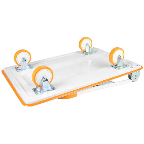 Foldable Cart Cart Cart - 660 Lb Capacity Heavy Duty Mobile Platform Trolley - Folding And Rolling White And Orange Flat Cart Unavailable Platforms- Welfel , Temu