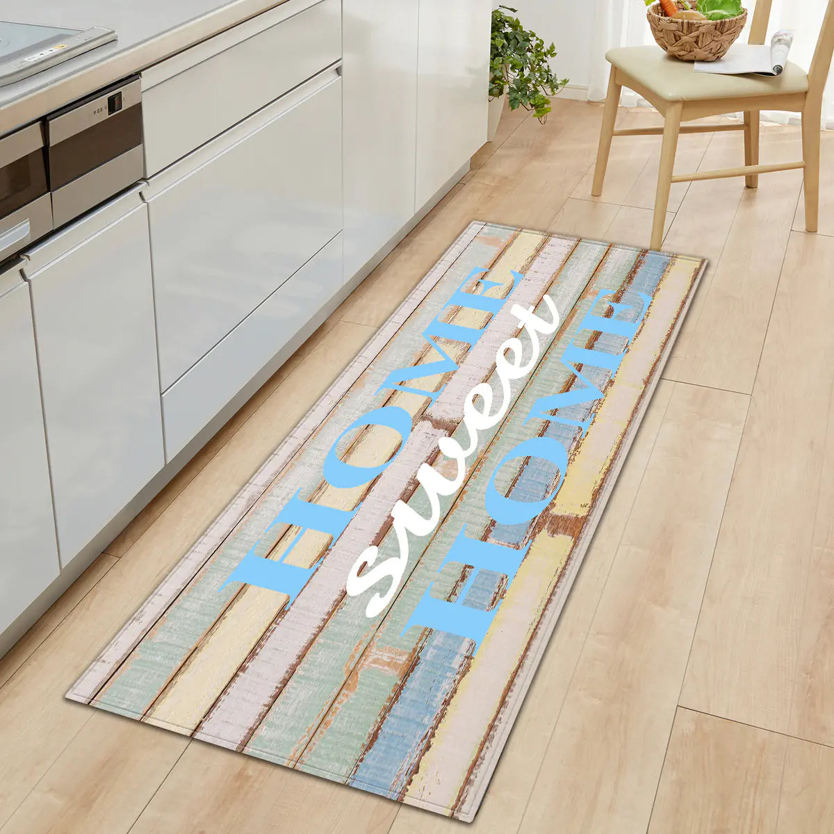 Geometric Kitchen Floor Mats – Non-Slip, Waterproof & Stylish