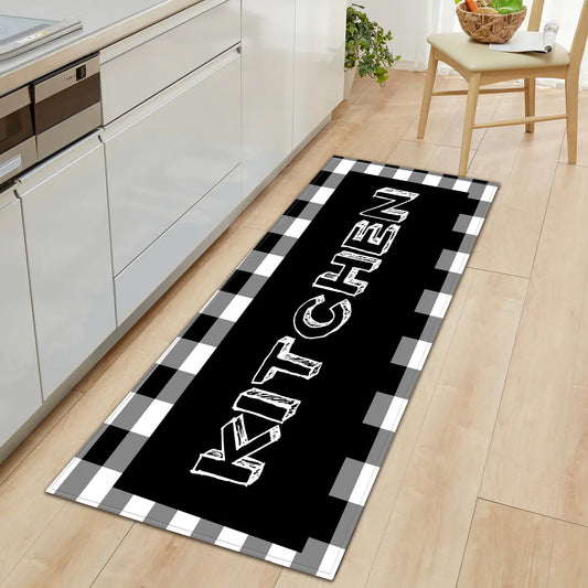 Geometric Kitchen Floor Mats – Non-Slip, Waterproof & Stylish