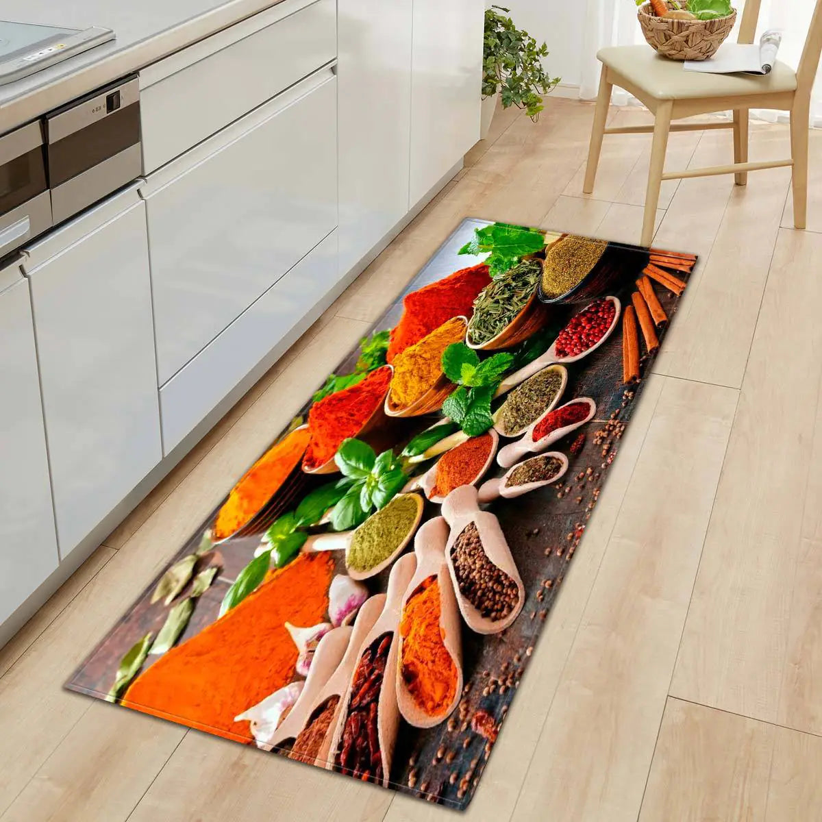 Geometric Kitchen Floor Mats – Non-Slip, Waterproof & Stylish